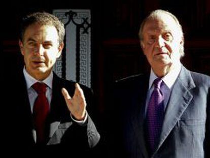 Zapatero, ayer en su encuentro con el rey.