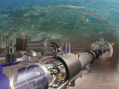 Ilustraci&oacute;n del acelerador de part&iacute;culas LHC.
