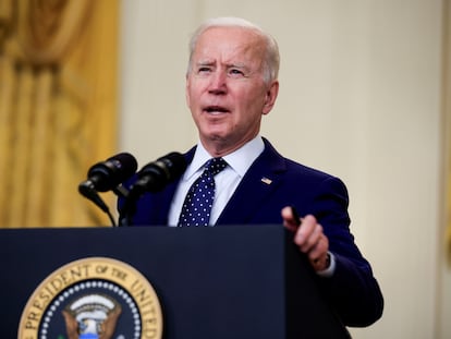 El presidente Joe Biden habló sobre Rusia en la Casa Blanca la semana pasada.