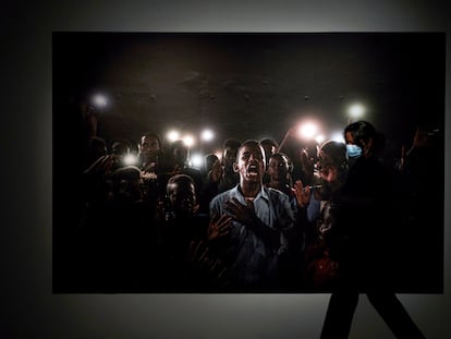 La foto ganadora de la edición de este año de los World Press Photo en la muestra del CCCB de Barcelona.