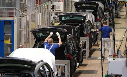 Fábrica de coches en Wolfsburg (Alemania), el pasado marzo.