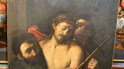 El eccehomo que podría ser de Caravaggio aparecido en Madrid en abril de 2021.