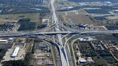 Imagen aérea de la autopista SH-288, en el entorno de Houston, Texas (EE UU).