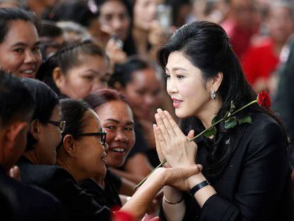 La ex primera ministra de Tailandia, Yingluck Shinawatra, en Bangkok en enero de 2017. 