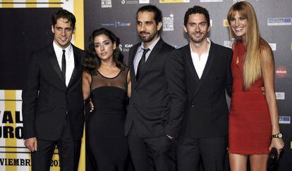 Marti&ntilde;o Rivas, Inma Cuesta, Javier Ruiz Caldera, Paco Le&oacute;n y Laura S&aacute;nchez, en la gala inaugural del Festival de Cine Europeo de Sevilla.