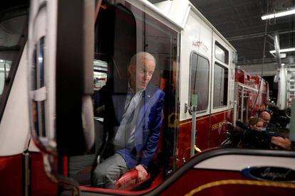 El exvicepresidente de Estados Unidos Joe Biden, durante la campaña en New Hampshire.