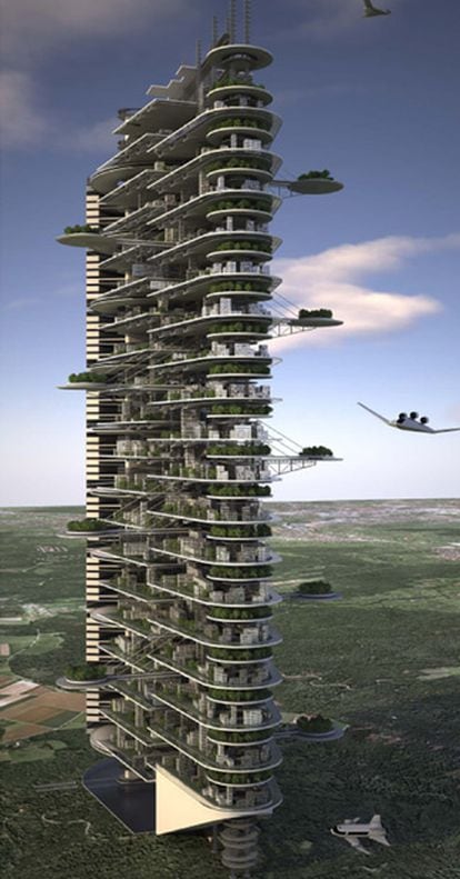 Sky City, la ciudad vertical proyectada por el  arquitecto ruso Victor Kirillow.