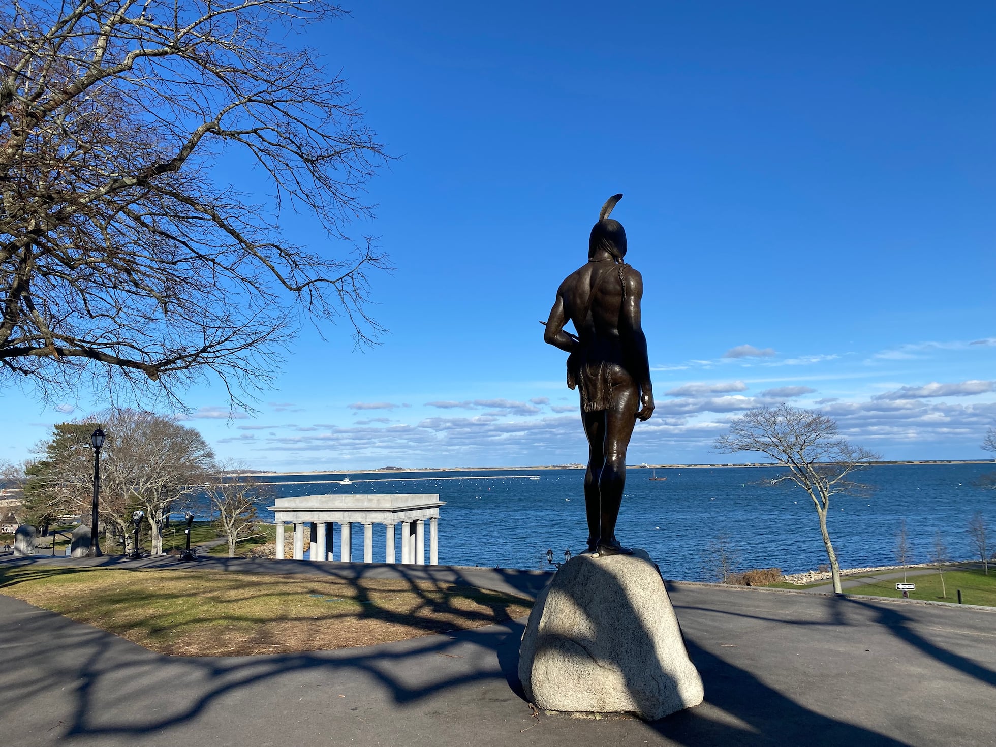 Estatua de Osamequen, en Plymouth.