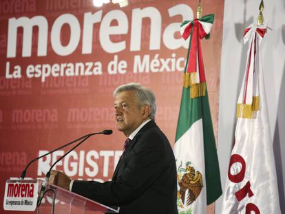Andrés Manuel López Obrador, candidato de Morena a la presidencia de México