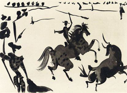 'Tauromaquia o arte de torear', obra de Pablo Picasso subastada en Nueva York