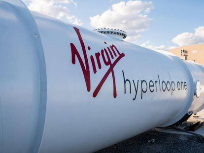 Prototipo del Hyperloop One de Virgin.