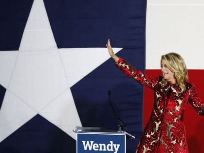 La candidata dem&oacute;crata a gobernadora de Texas, Wendy Davis.