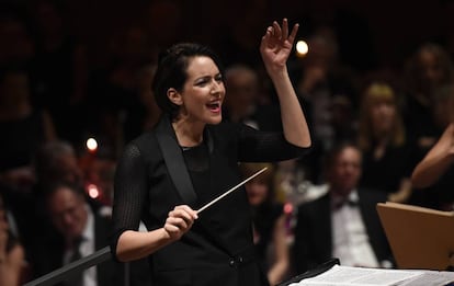Alondra de la Parra, durante un concierto.