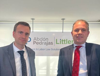 Juan Carlos Fernández y Antonio Pedrajas, socio director de Abdón Pedrajas Littler. 