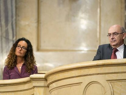 Miguel &Aacute;ngel Gimeno i Maite Masia aquest dijous al Parlament.