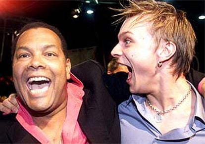 Los dos miembros del grupo estonio ganador de la última edición de Eurovisión.