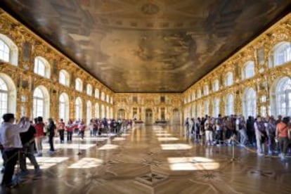 Salón del palacio de Catalina, en Tsárkoye Seló (Rusia).