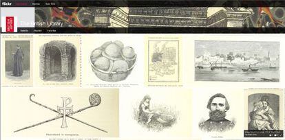 La página web de descarga de fotos de la Biblioteca Británica.