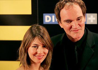 Sofia Coppola y Quentin Tarantino, momentos antes del estreno de <i>Kill Bill Vol. 2 </i> anoche en Madrid.