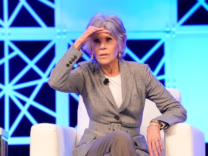 La actriz Jane Fonda habla en el escenario durante la Conferencia de Pensilvania para Mujeres 2022 el pasado 6 de octubre de 2022 en Filadelfia, Pensilvania.