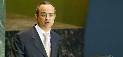 Marwan Muasher durante un discurso en Asamblea General de la ONU, en 2004.