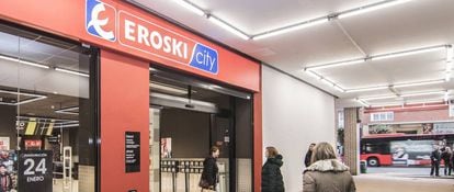 Supermercado de Eroski, que ha disparado sus ventas en la pandemia.