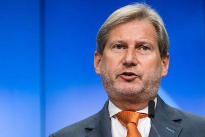 El comisario responsable de ampliación, Johannes Hahn, el viernes en Bruselas.