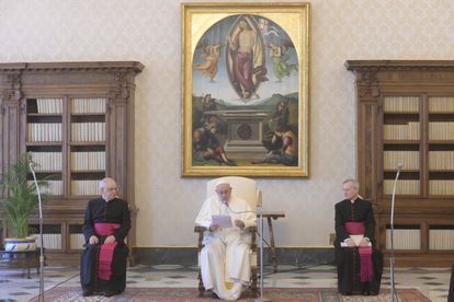 El Papa, en su audiencia semanal, el pasado jueves en el Vaticano.