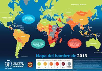 Mapa del hambre 2013.