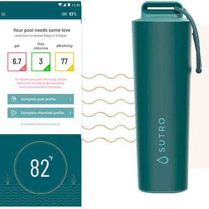 El sensor informa en tiempo real a la 'app' sobre la calidad del agua.