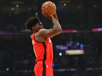 Danuel House, en uno de los partidos entre los Rockets y los Lakers.