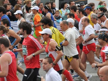 Participantes en el Maratón de Madrid en una imagen de archivo.