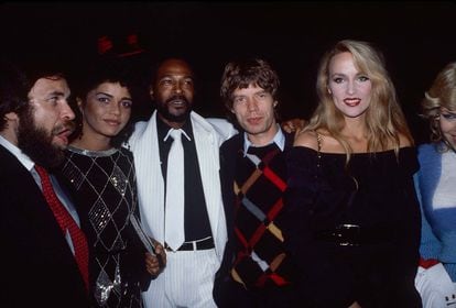 Janis Gaye, Marvin Gaye, Mick Jagger y Jerry Hall en Nueva York en los años setenta.