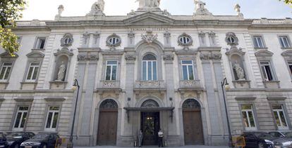 Fachada del Tribunal Supremo, en Madrid.