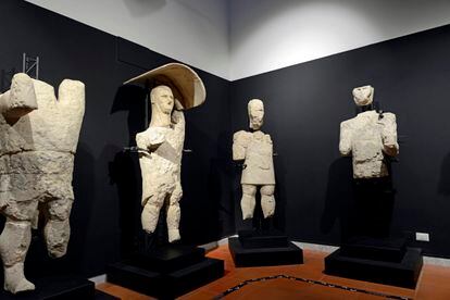 The famous Giants of Mont'e Prama are exhibited in the archaeological museum of Cabras. 