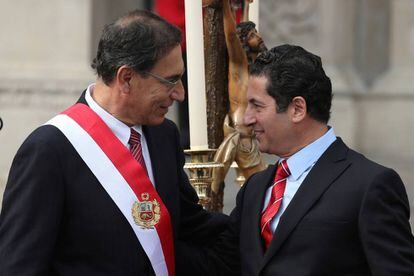 El presidente Vizcarra y el ministro Heresi en una imagen de archivo.