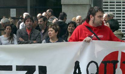 Imagen de la concentración del domingo en la Gran Vía bilbaína.