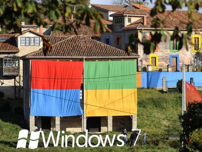 Microsoft presentó su Windows 7 en España en el pueblo astuariano Sietes.