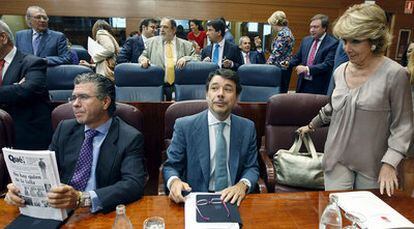 Granados, González y Aguirre, en la Asamblea de Madrid, en el debate del estado de la región.