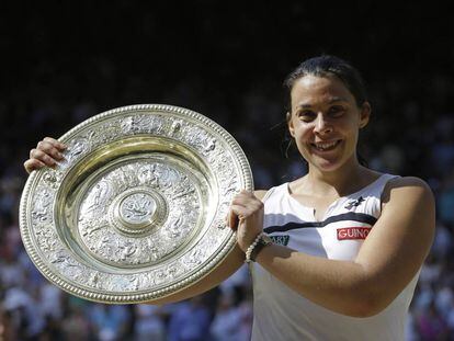 Marion Bartoli cuando gan&oacute; Wimbledon en 2013.