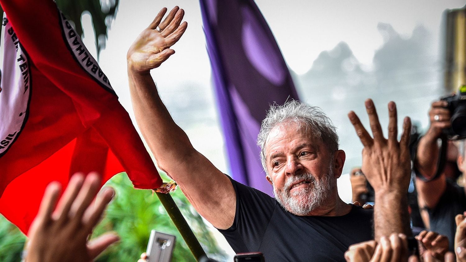 Lula da Silva, en São Bernardo do Campo, después de ser excarcelado en noviembre de 2019.