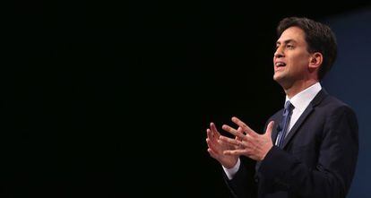 Ed Miliband en la conferencia anual del Partido Laborista británico, en Manchester,