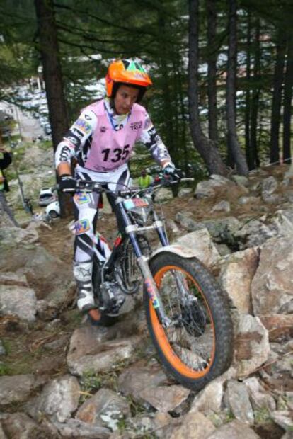 Laia Sanz, durante una prueba de trial.