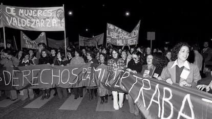 Manifestación en Madrid del Día Internacional de la Mujer, el 8 de marzo de 1978.