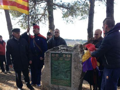 Inauguración del monumento de la XV Brigada.
