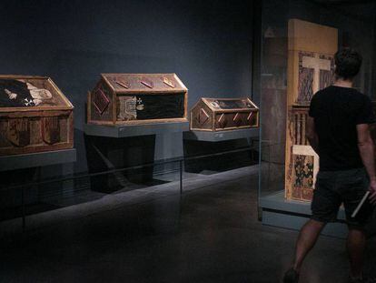 Algunas de las obras conservadas en el Museo de Lleida.