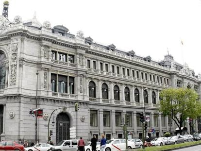 Vista de la fachada del Banco de España.