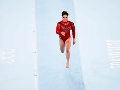 La gimnasta mexicana Alexa Moreno durante su participación en Tokio 2020.