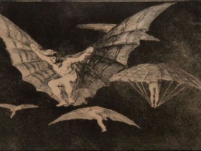 &#039;Modo de volar&#039;, disparate n&uacute;mero 13 de Goya.
