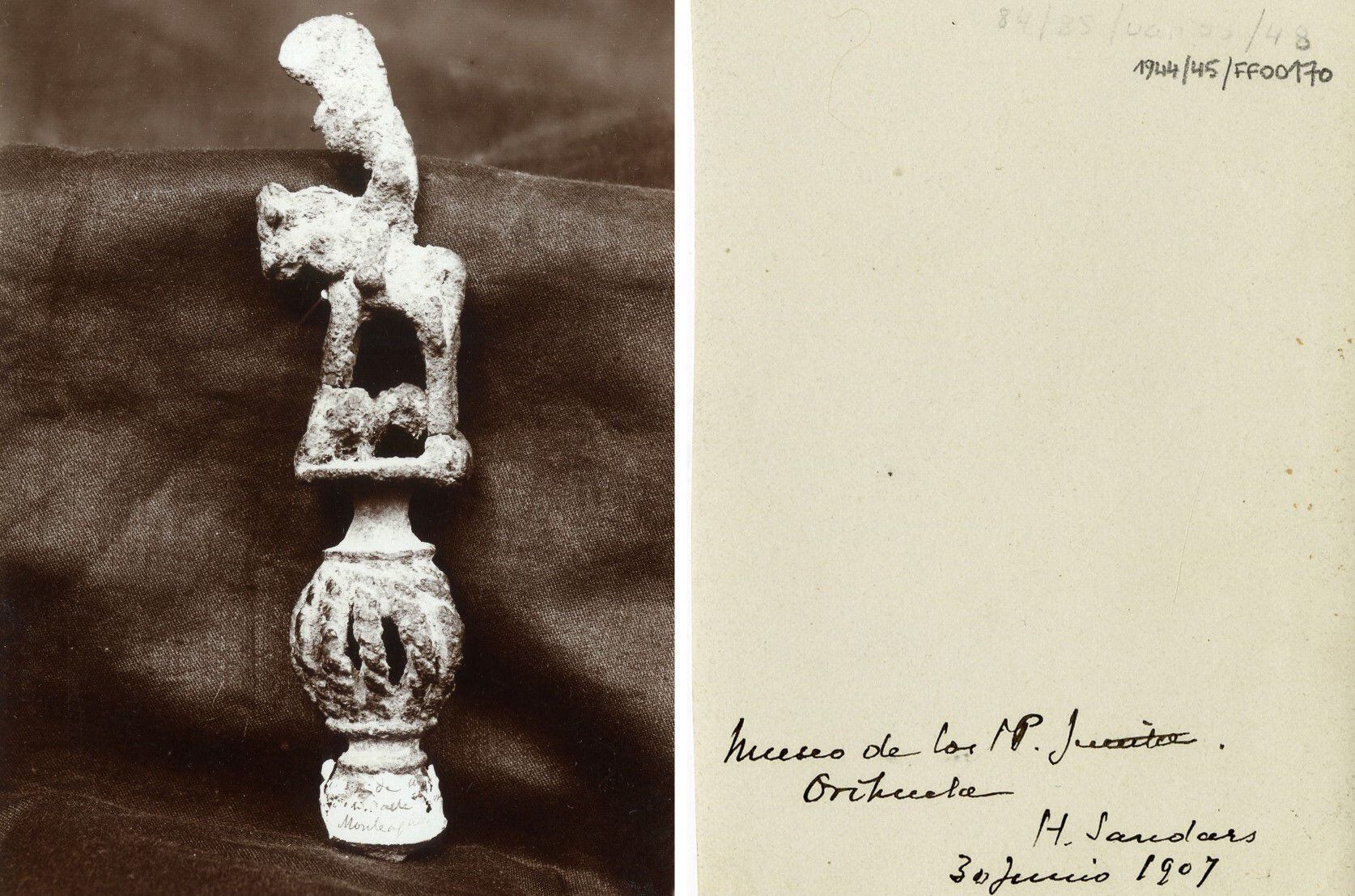 Tres fotografías de 1907 permiten reconstruir la historia del estandarte íbero desaparecido hace 100 años